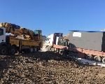 Çankırı Çerkeş'te 25 ton ağırlığındaki beton köşk Trafo'nun indirilmesi ve yerleştirilmesi işini yapan 80 tonluk kiralık vinç